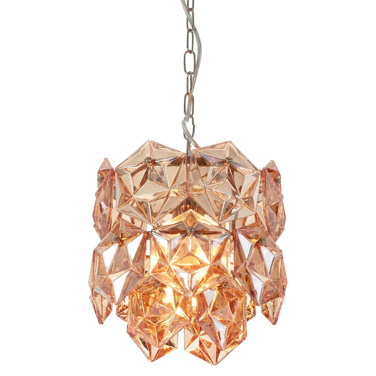 Rydello Small Amber Glass Chandelier.