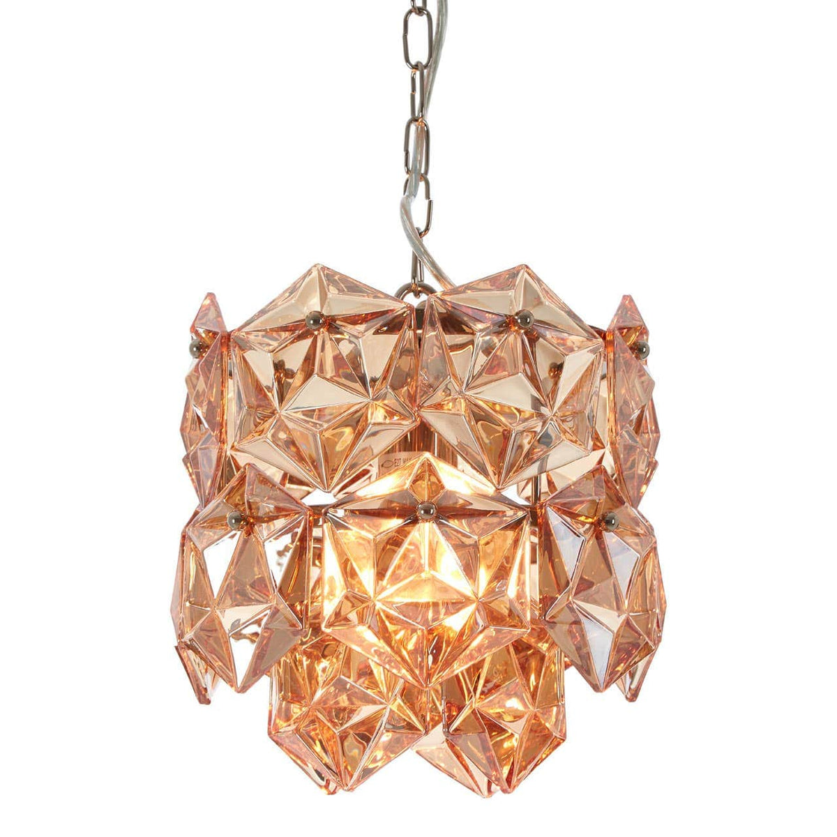 Rydello Small Amber Glass Chandelier.