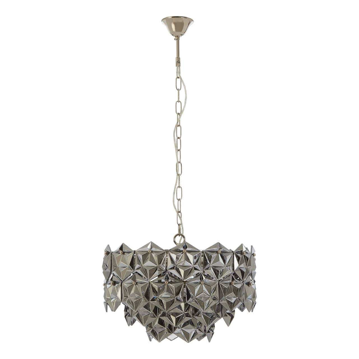 Rydello Smoked Grey Glass Chandelier.