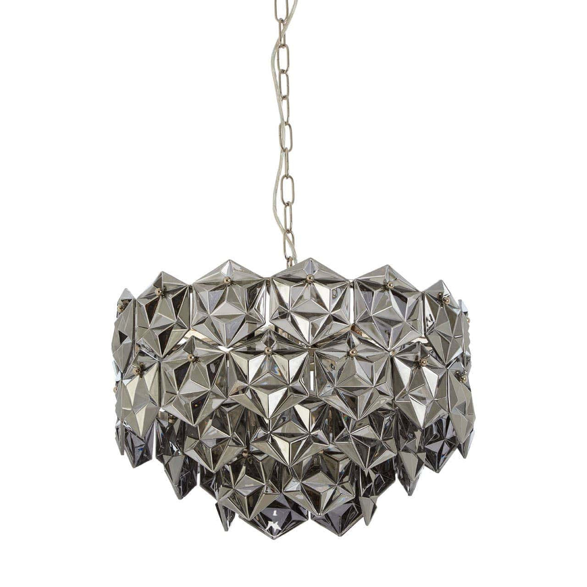 Rydello Smoked Grey Glass Chandelier.