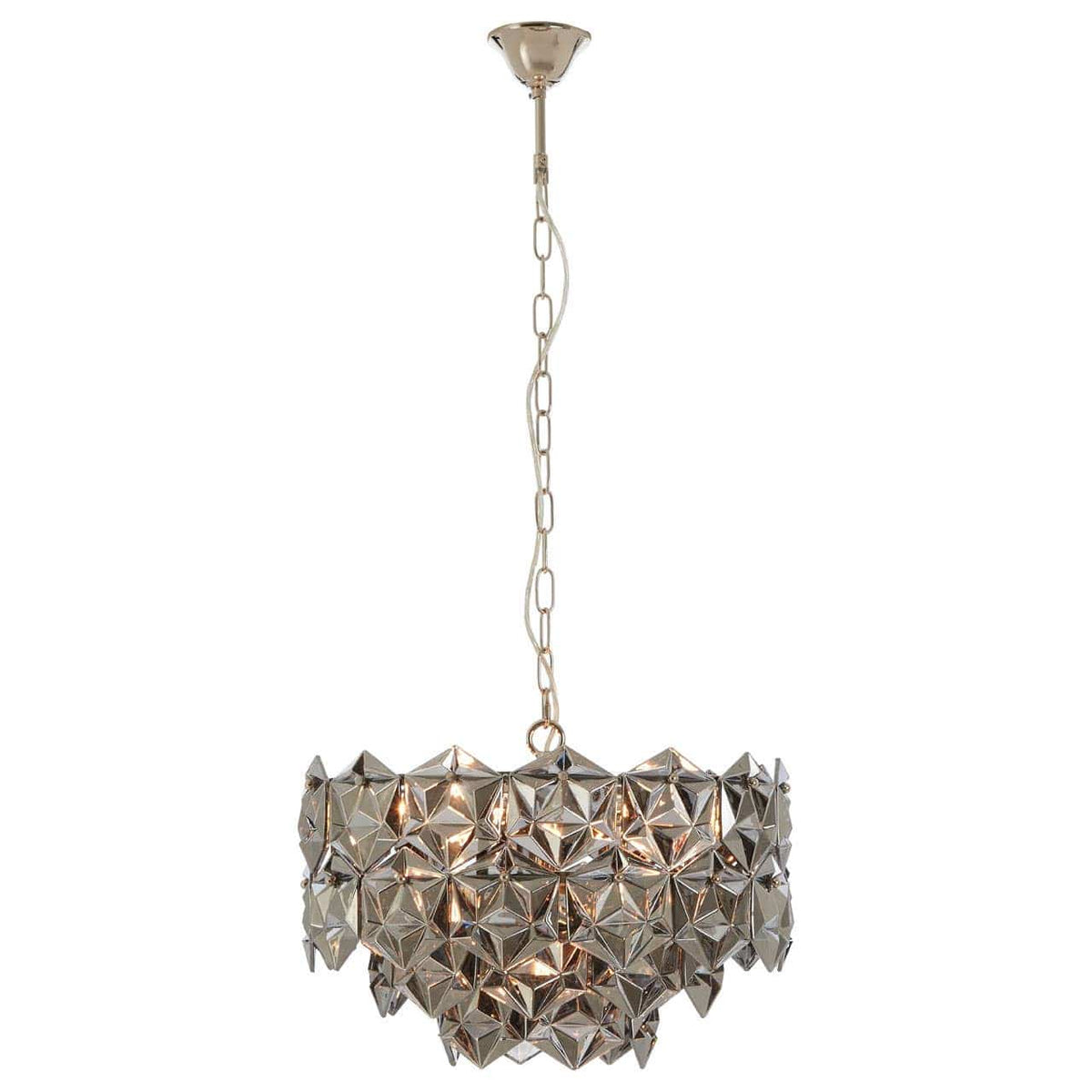 Rydello Smoked Grey Glass Chandelier.