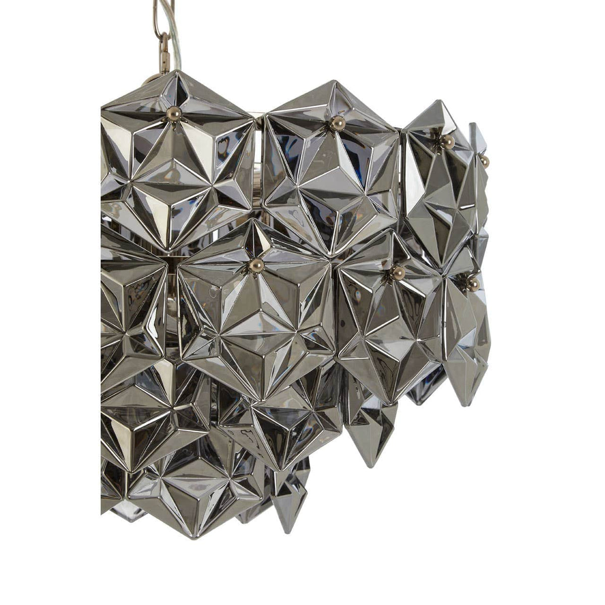 Rydello Smoked Grey Glass Chandelier.
