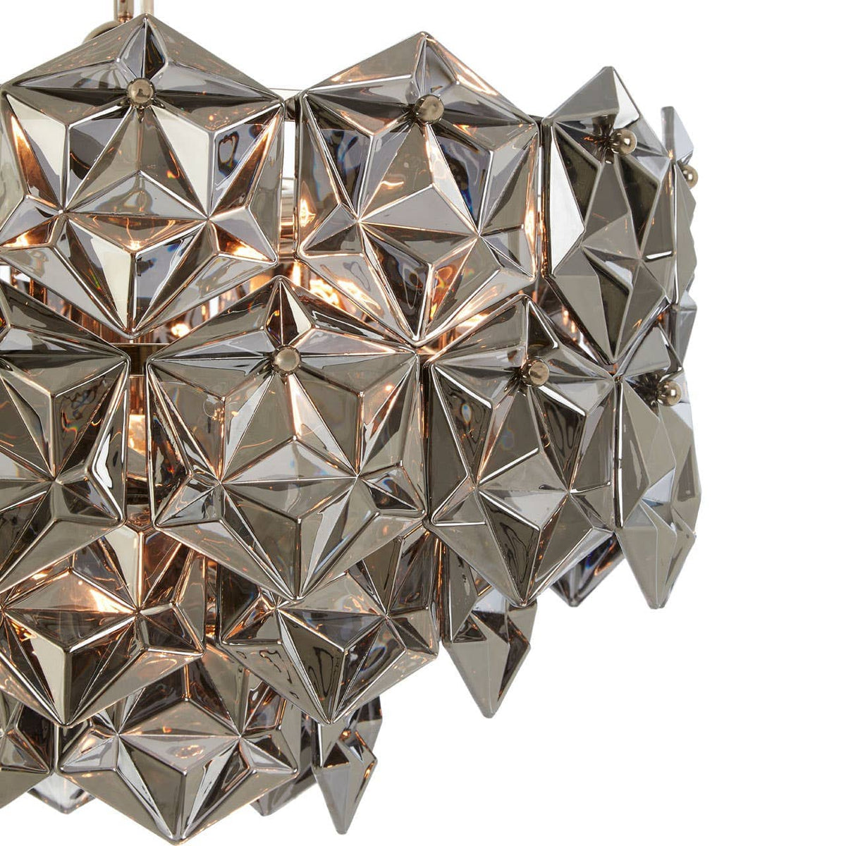 Rydello Smoked Grey Glass Chandelier.