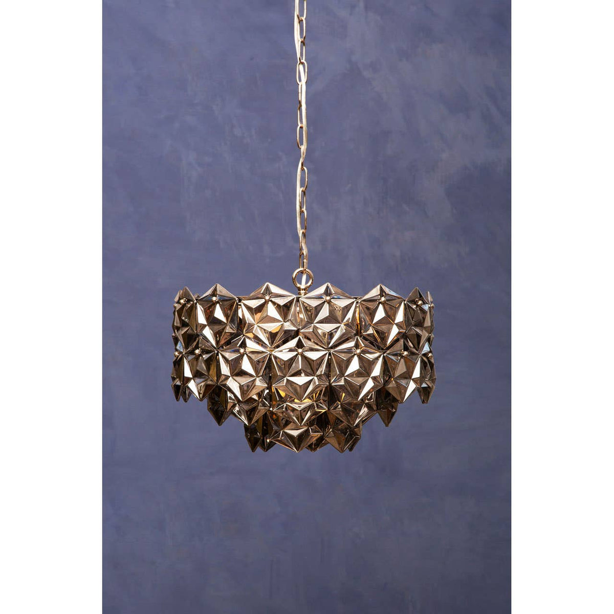 Rydello Smoked Grey Glass Chandelier.