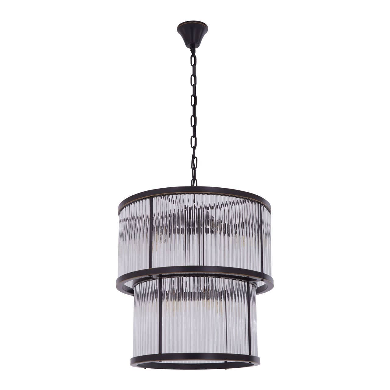 Noosa & Co. Lighting Salasco 2 Tier Antique Black Glass Chandelier House of Isabella UK