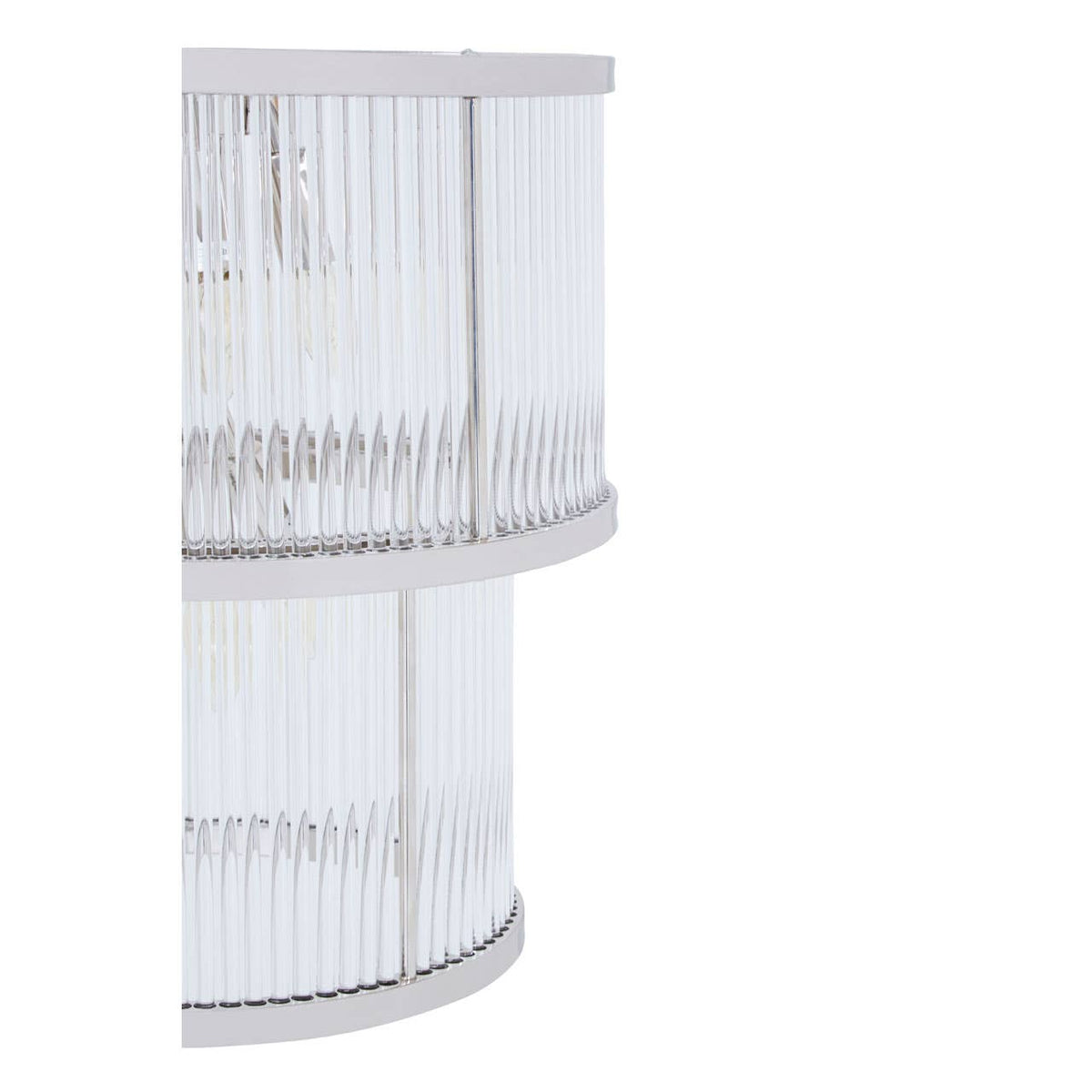 Salasco 2 Tier Nickel Finish Glass Chandelier.