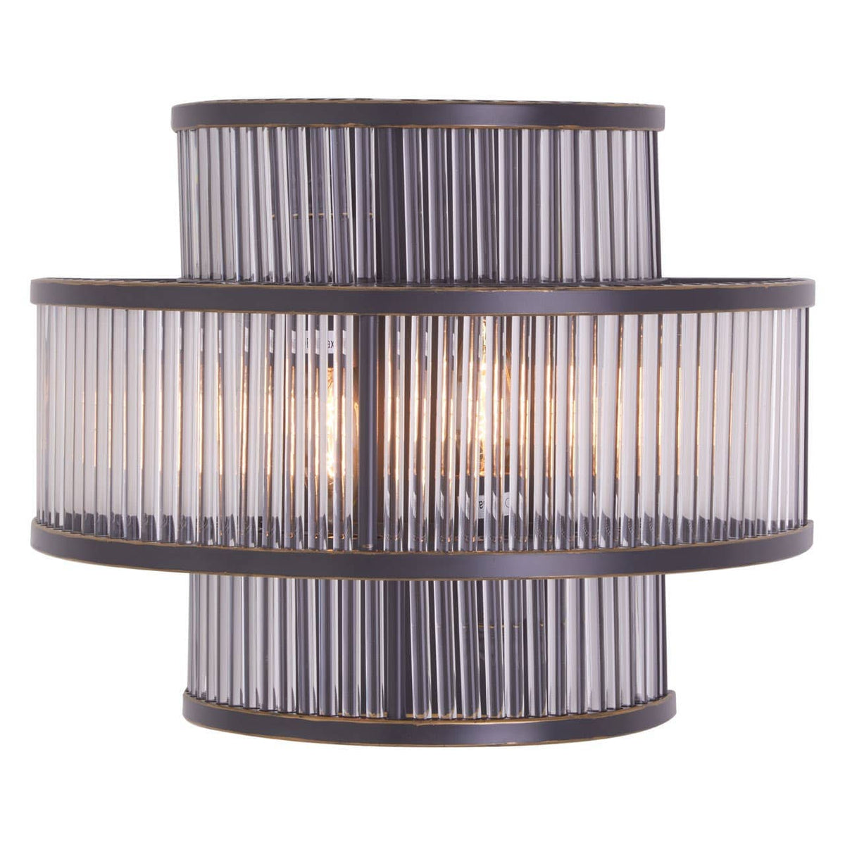 Salasco 3 Tier Black Finish Glass Wall Light.