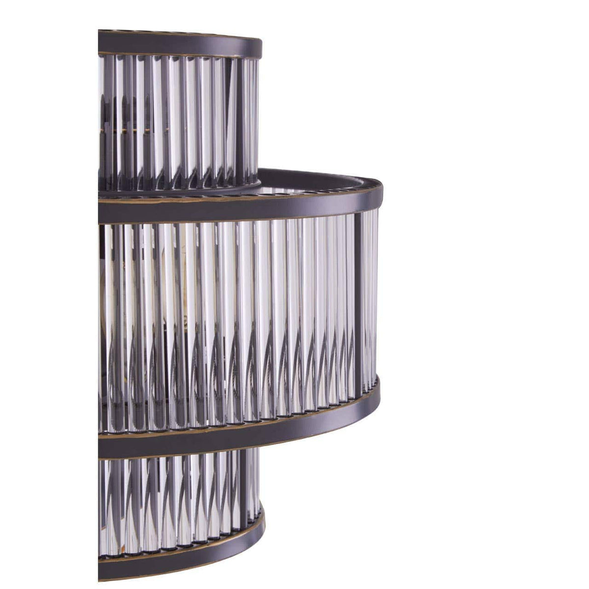 Salasco 3 Tier Black Finish Glass Wall Light.