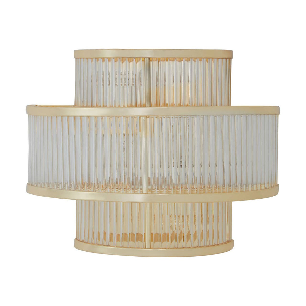 Salasco 3 Tier Gold Finish Glass Wall Light.
