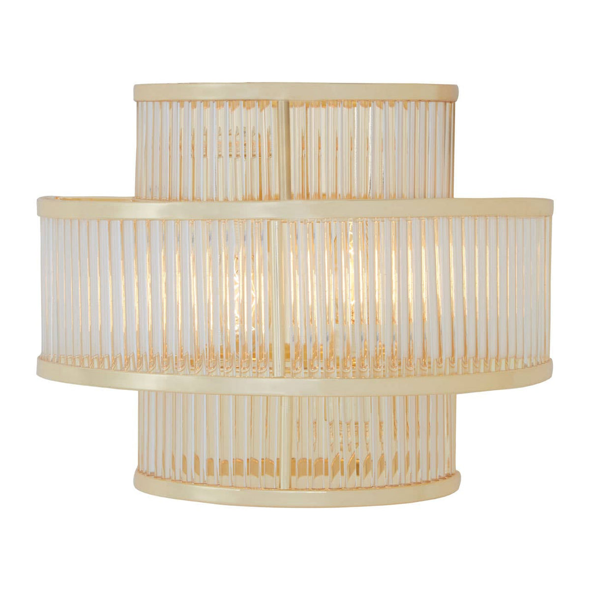 Salasco 3 Tier Gold Finish Glass Wall Light.