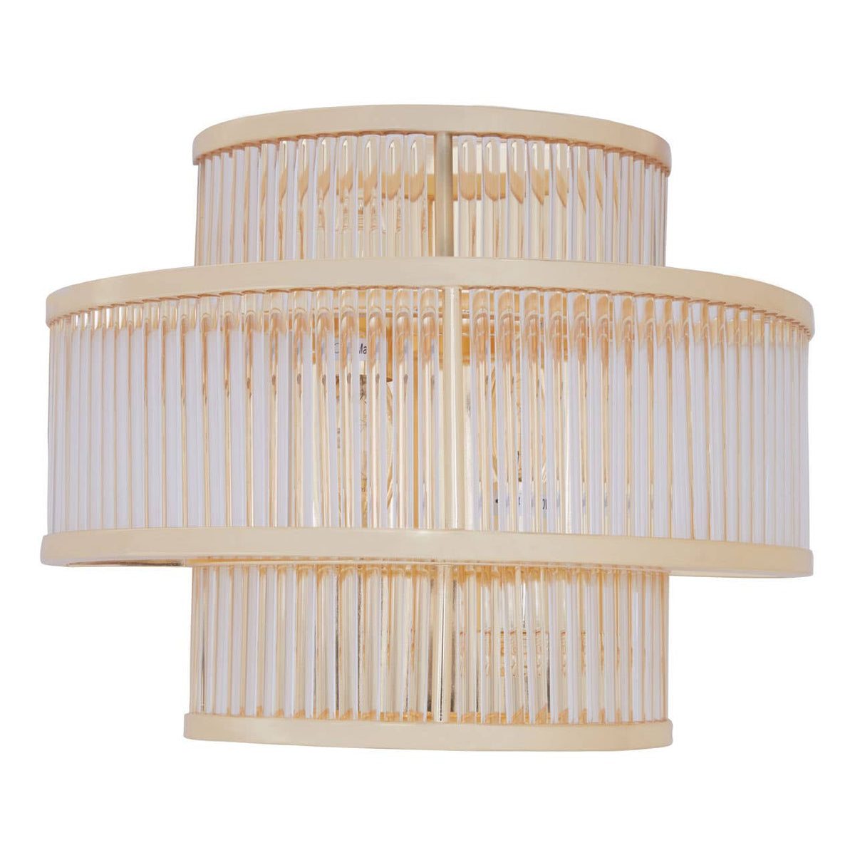 Salasco 3 Tier Gold Finish Glass Wall Light.
