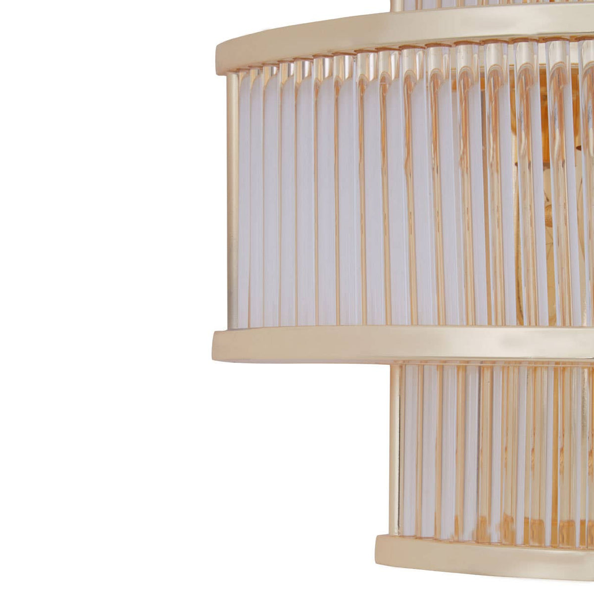 Salasco 3 Tier Gold Finish Glass Wall Light.