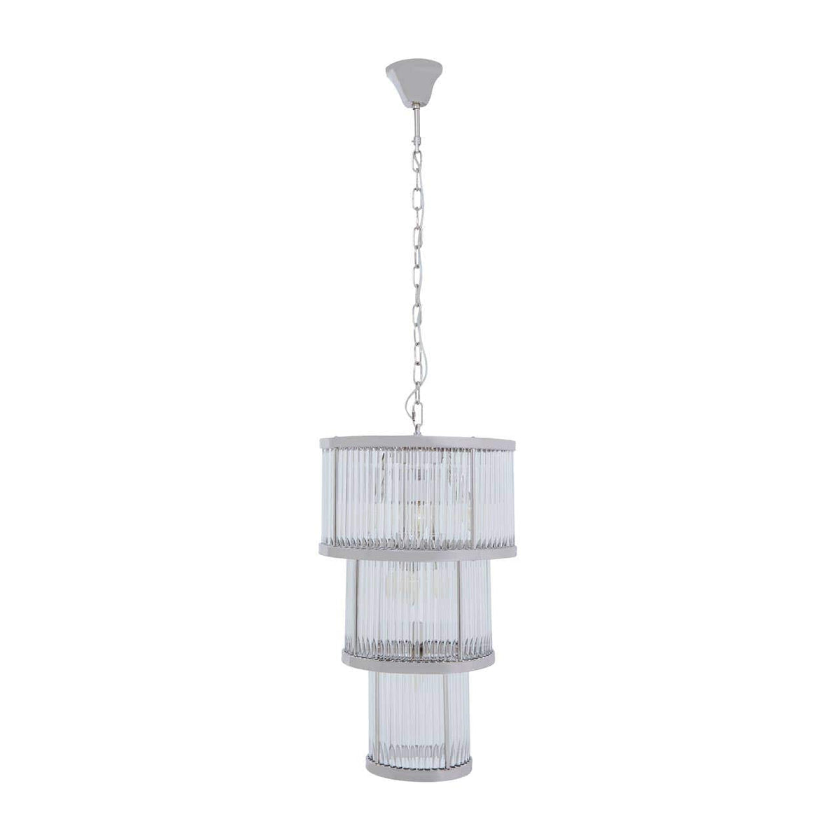 Salasco 3 Tier Nickel Finish Chandelier 38Cm.