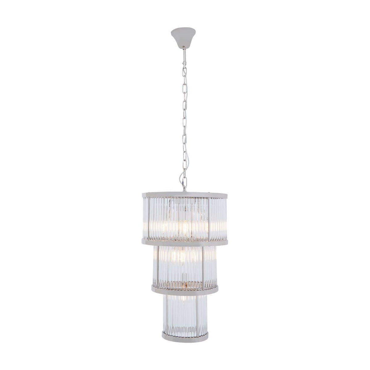 Salasco 3 Tier Nickel Finish Chandelier 38Cm.