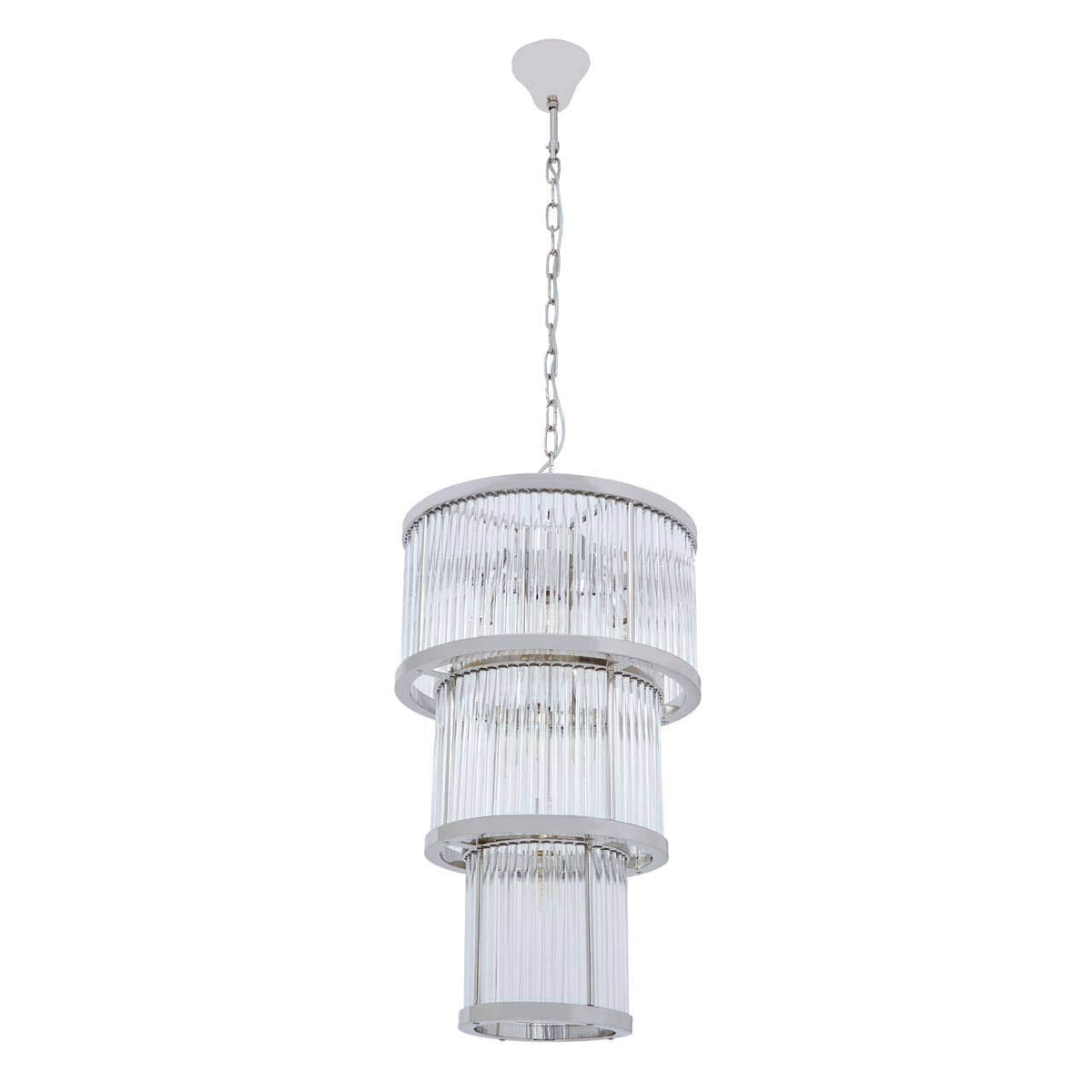 Salasco 3 Tier Nickel Finish Chandelier 38Cm.