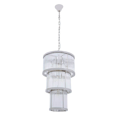 Noosa & Co. Lighting Salasco 3 Tier Nickel Finish Chandelier 38Cm House of Isabella UK