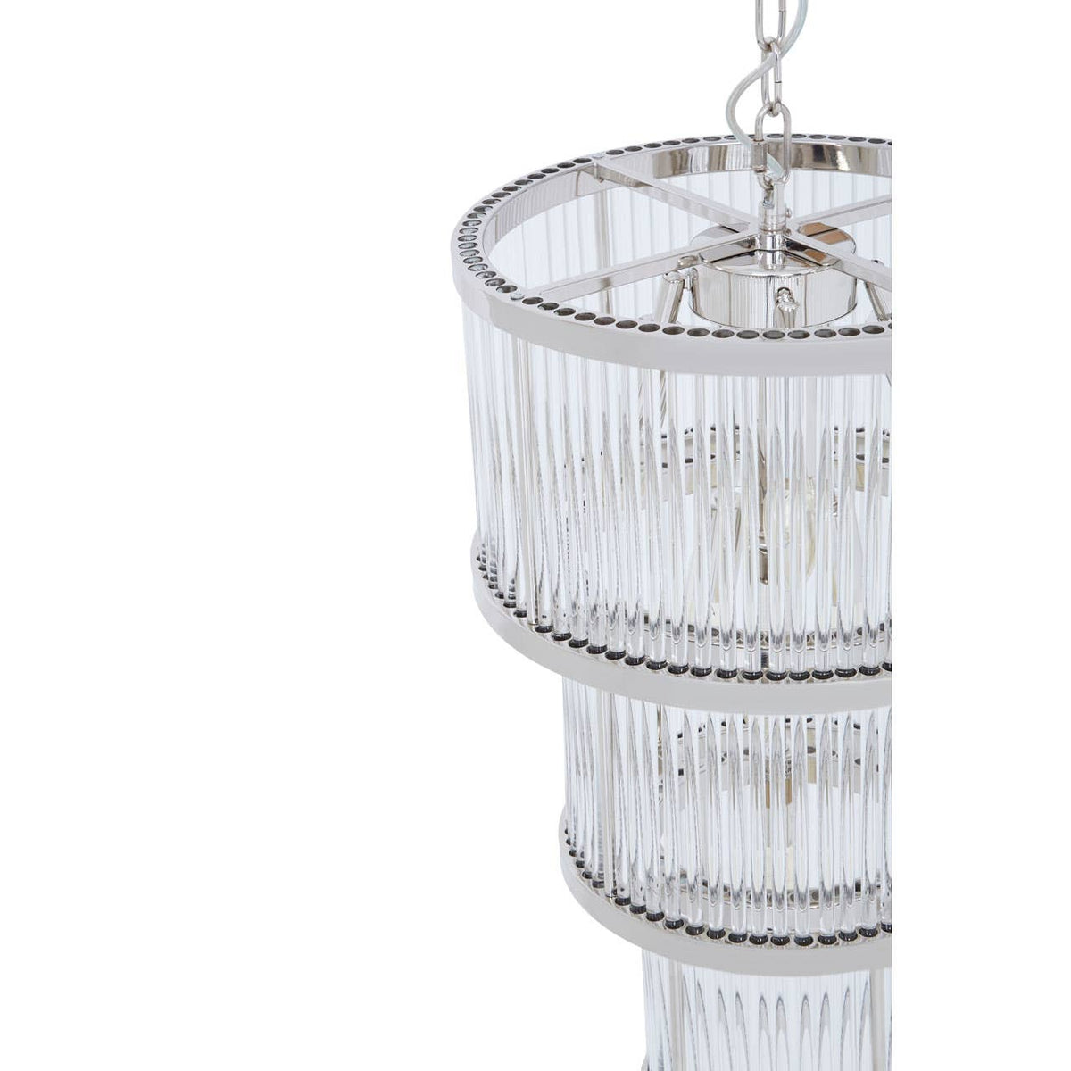 Salasco 3 Tier Nickel Finish Chandelier 38Cm.