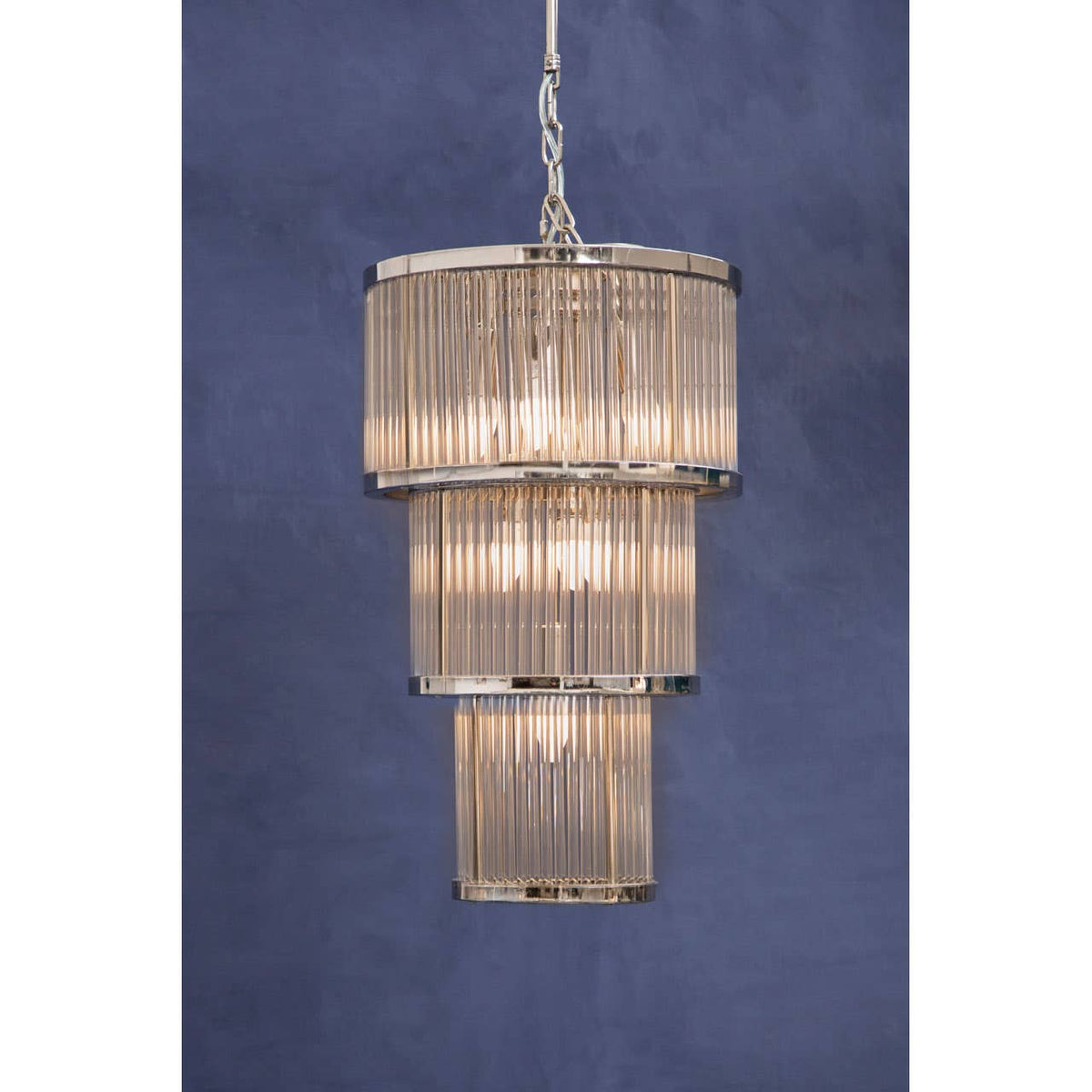 Salasco 3 Tier Nickel Finish Chandelier 38Cm.