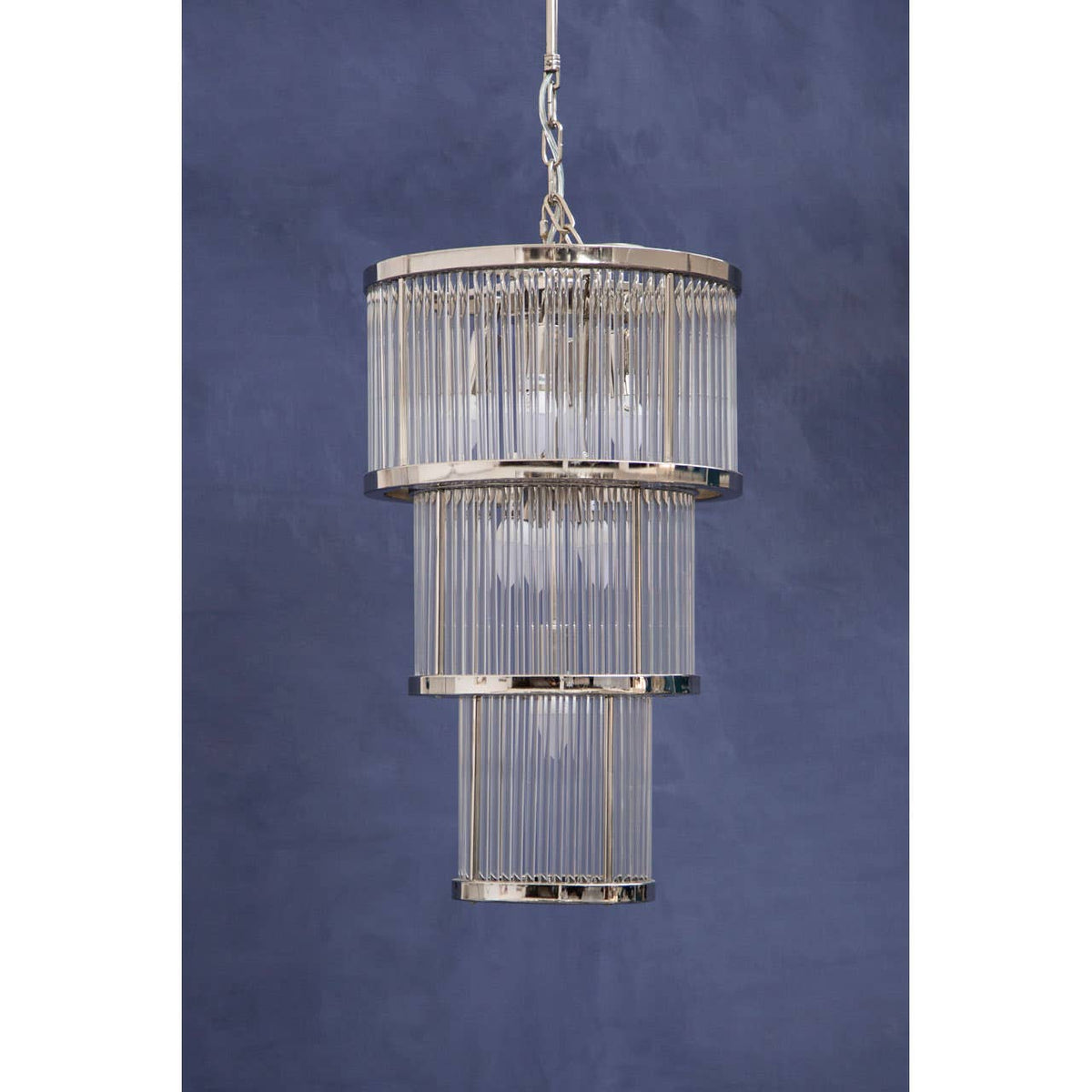 Salasco 3 Tier Nickel Finish Chandelier 38Cm.