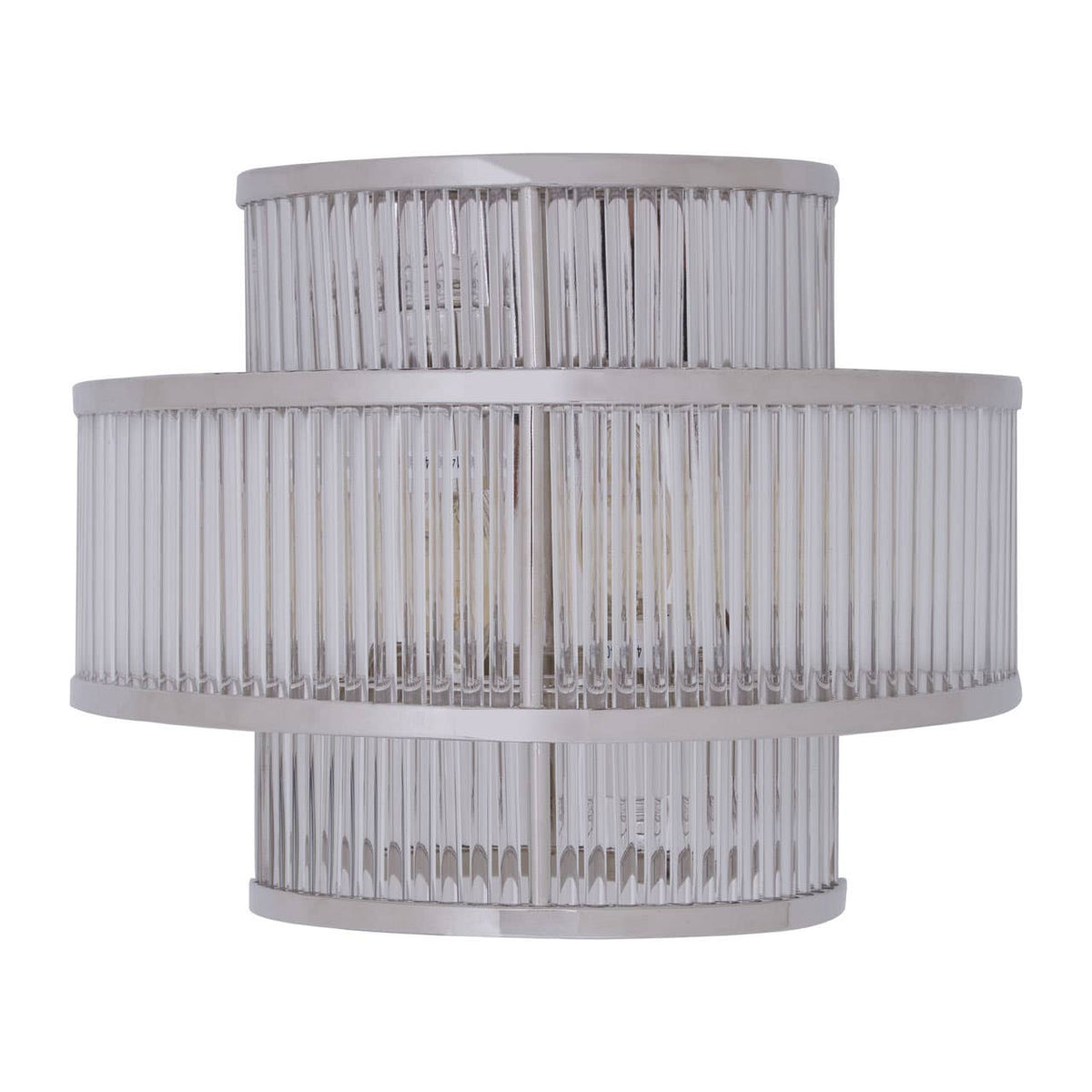 Salasco 3 Tier Nickel Finish Glass Wall Light.