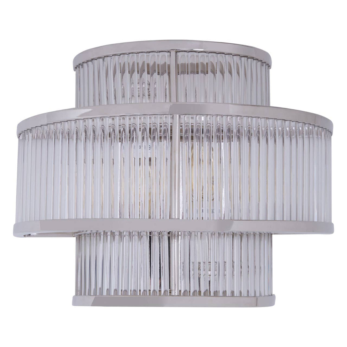 Salasco 3 Tier Nickel Finish Glass Wall Light.