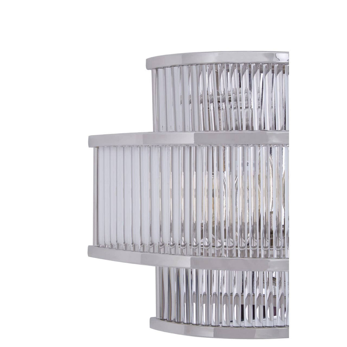 Salasco 3 Tier Nickel Finish Glass Wall Light.