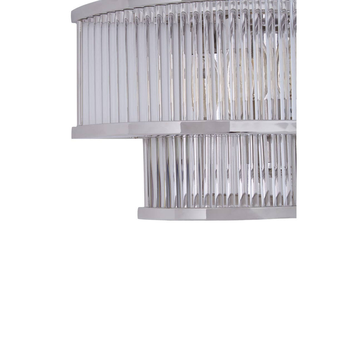 Salasco 3 Tier Nickel Finish Glass Wall Light.