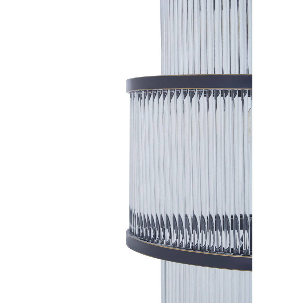 Salasco Black Finish 3 Tiered Glass Chandelier.