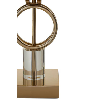 Noosa & Co. Lighting Skye Gold Finish Table Lamp with Dual Ring Base House of Isabella UK