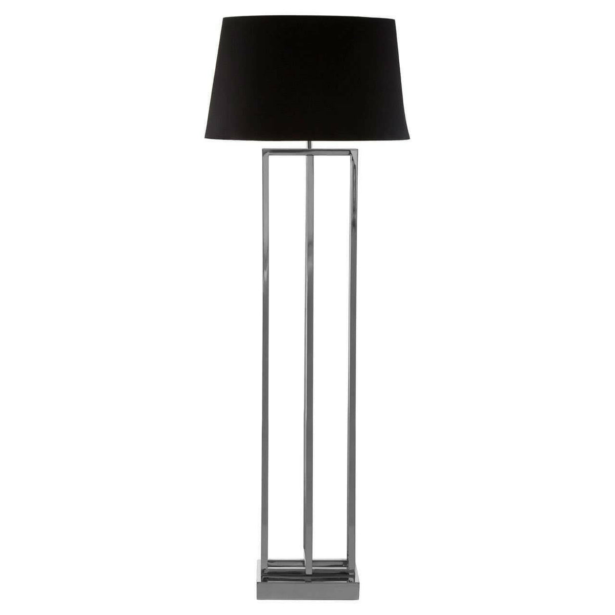 Skye Nickel Finish Rectangular Floor Lamp.
