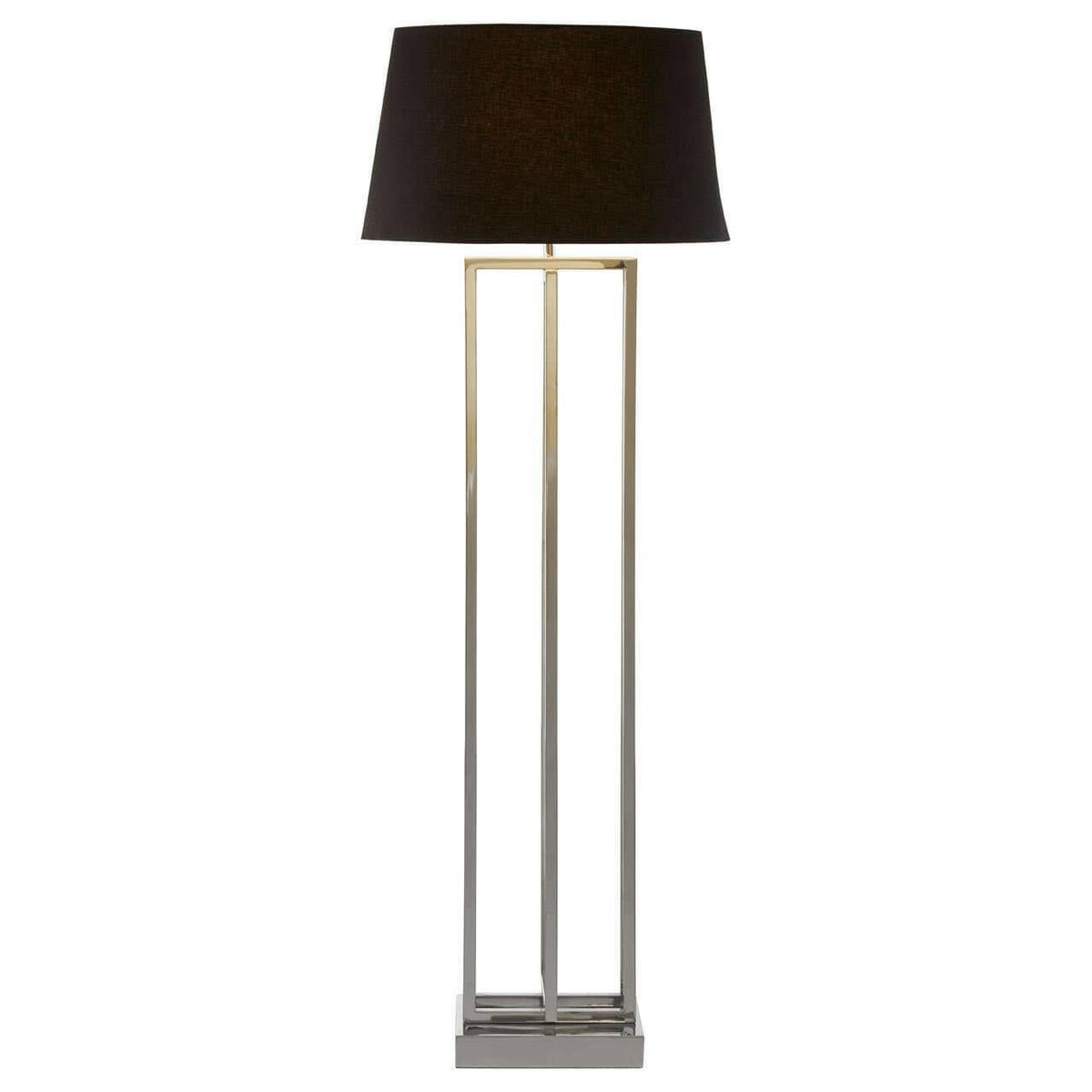 Skye Nickel Finish Rectangular Floor Lamp.