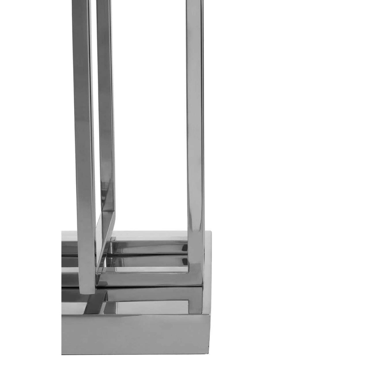 Skye Nickel Finish Rectangular Floor Lamp.