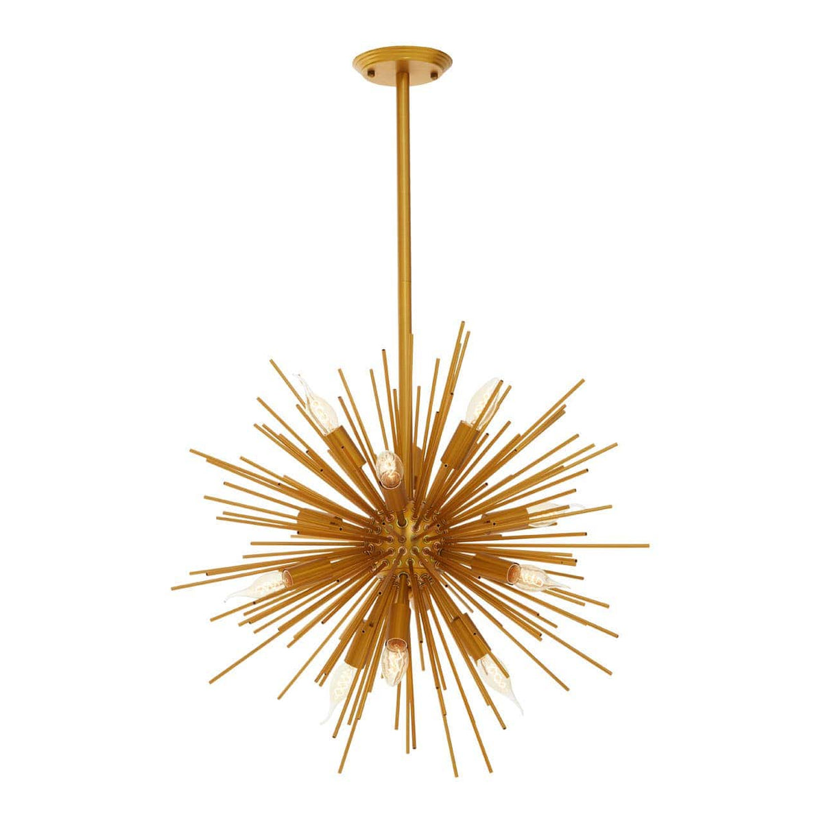 Spike Brass Finish Metal Pendant Light.