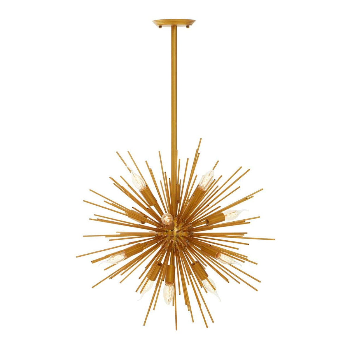 Spike Brass Finish Metal Pendant Light.