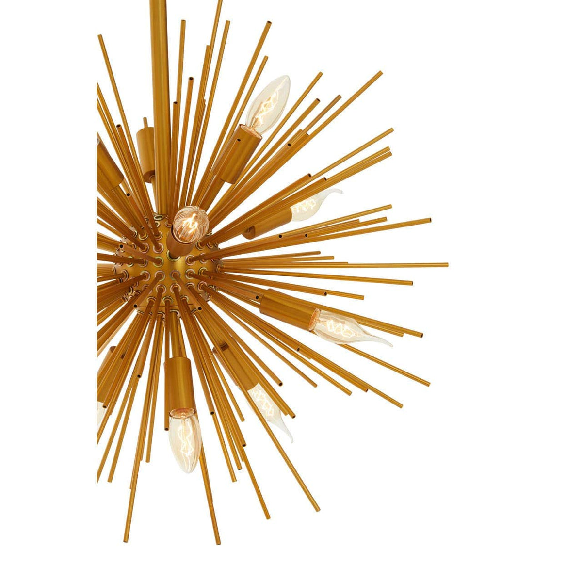 Spike Brass Finish Metal Pendant Light.