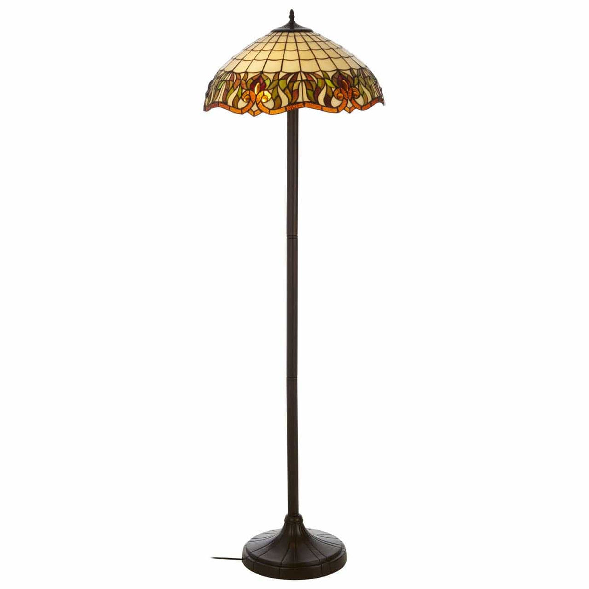 Wisteria Tiffany Umbrella Shade Floor Lamp.