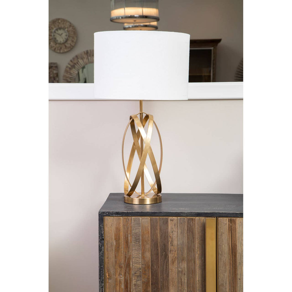 Zaina Gold Cross Table Lamp.