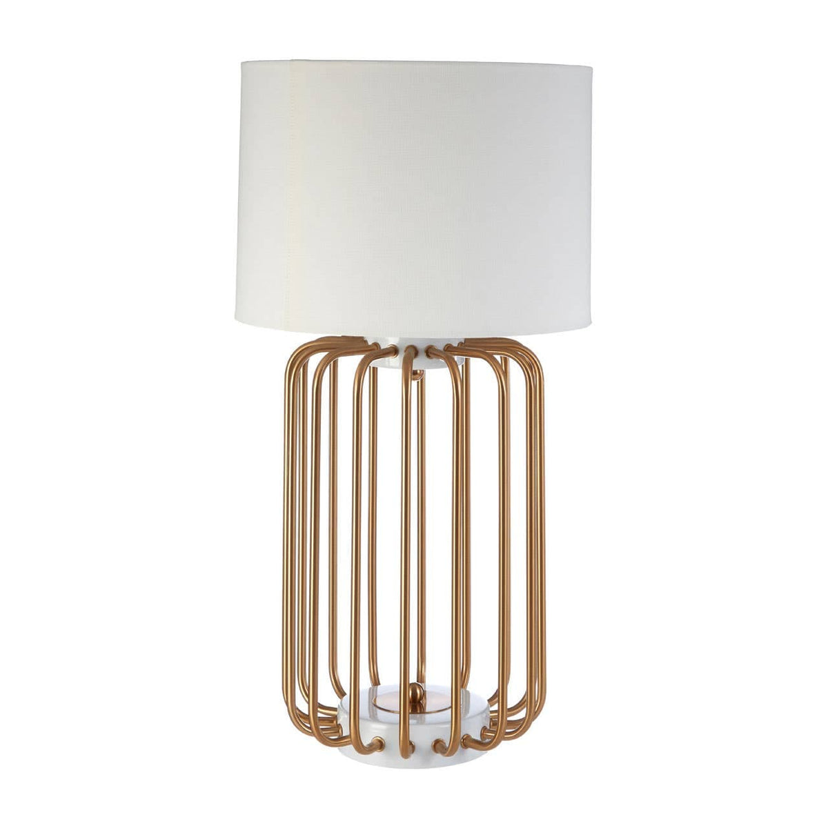 Zora Gold Caged Table Lamp.