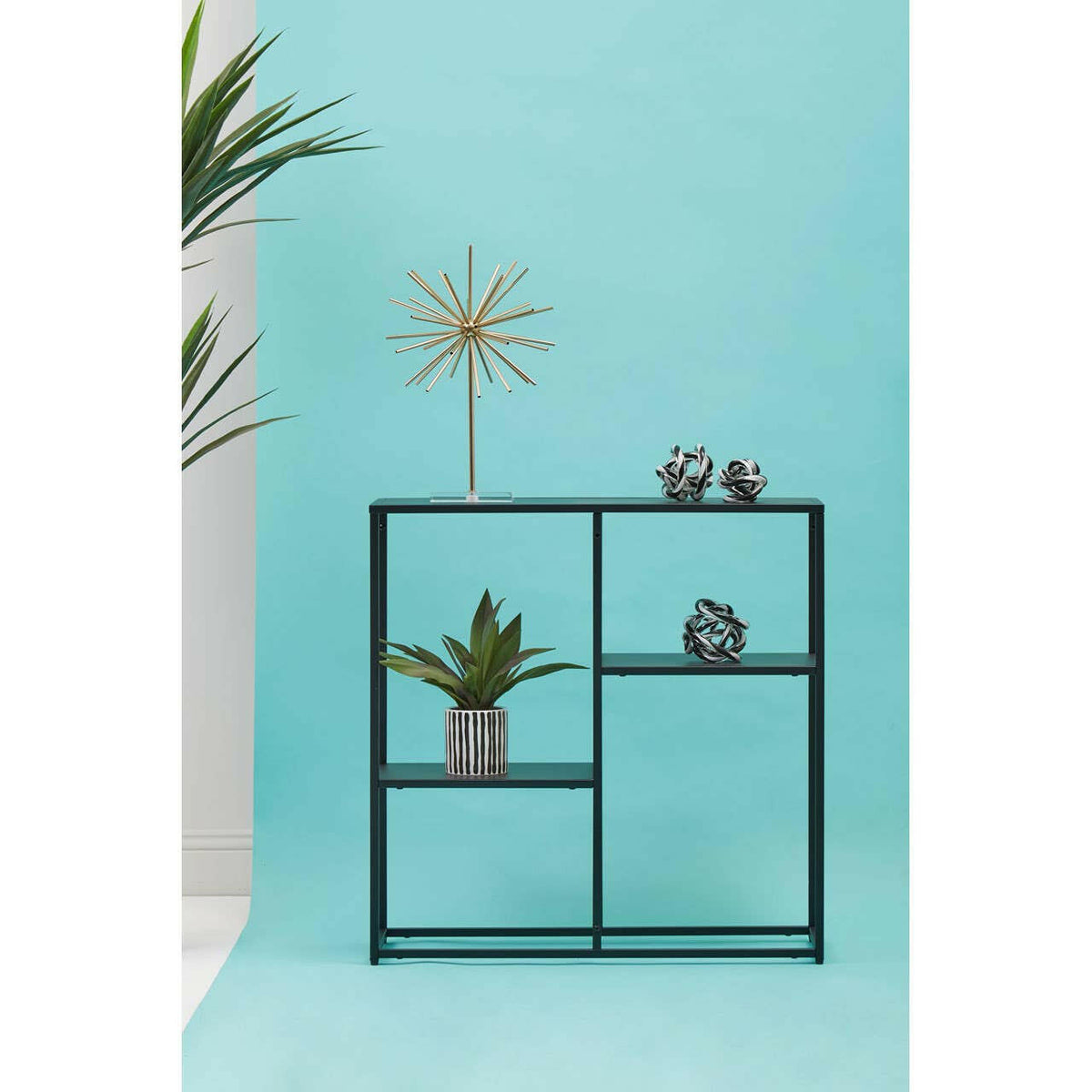 Acero Black Metal Multi Shelf Unit.