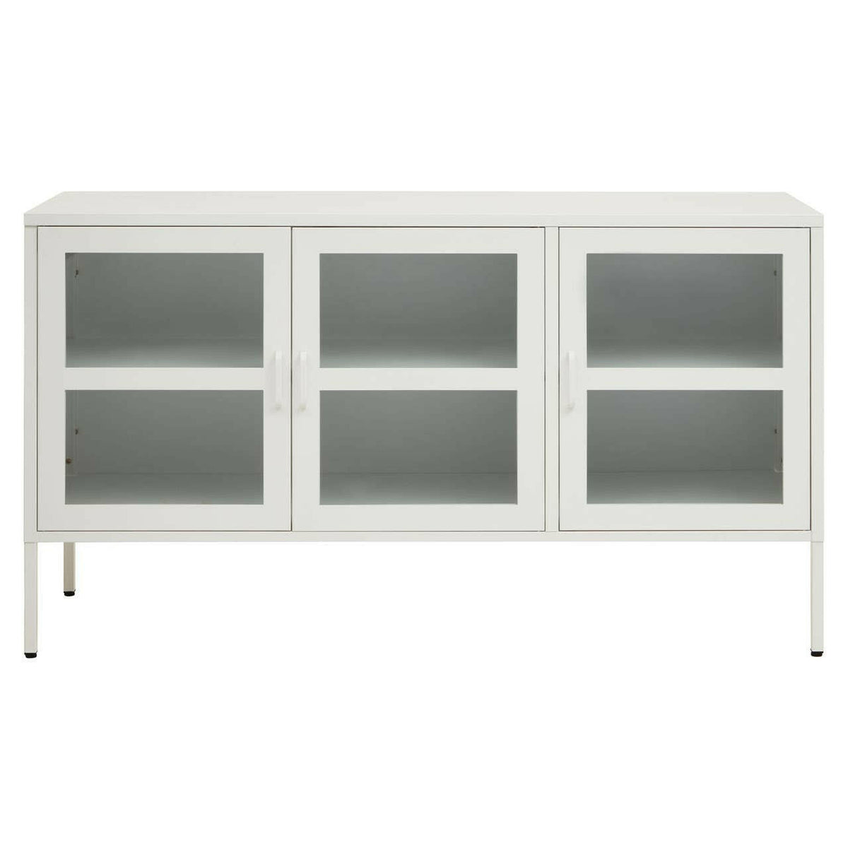 Acier Three Door White Sideboard.