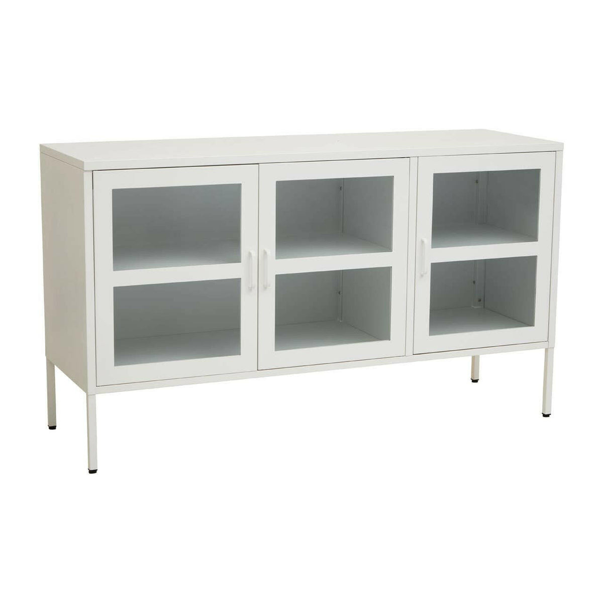 Acier Three Door White Sideboard.