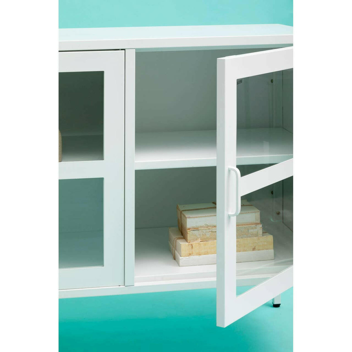 Acier Three Door White Sideboard.