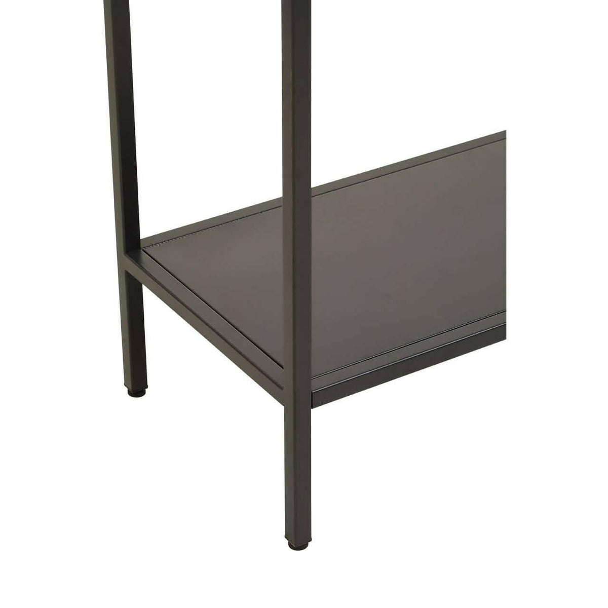 Acier Two Door Black Cabinet With Shelf.