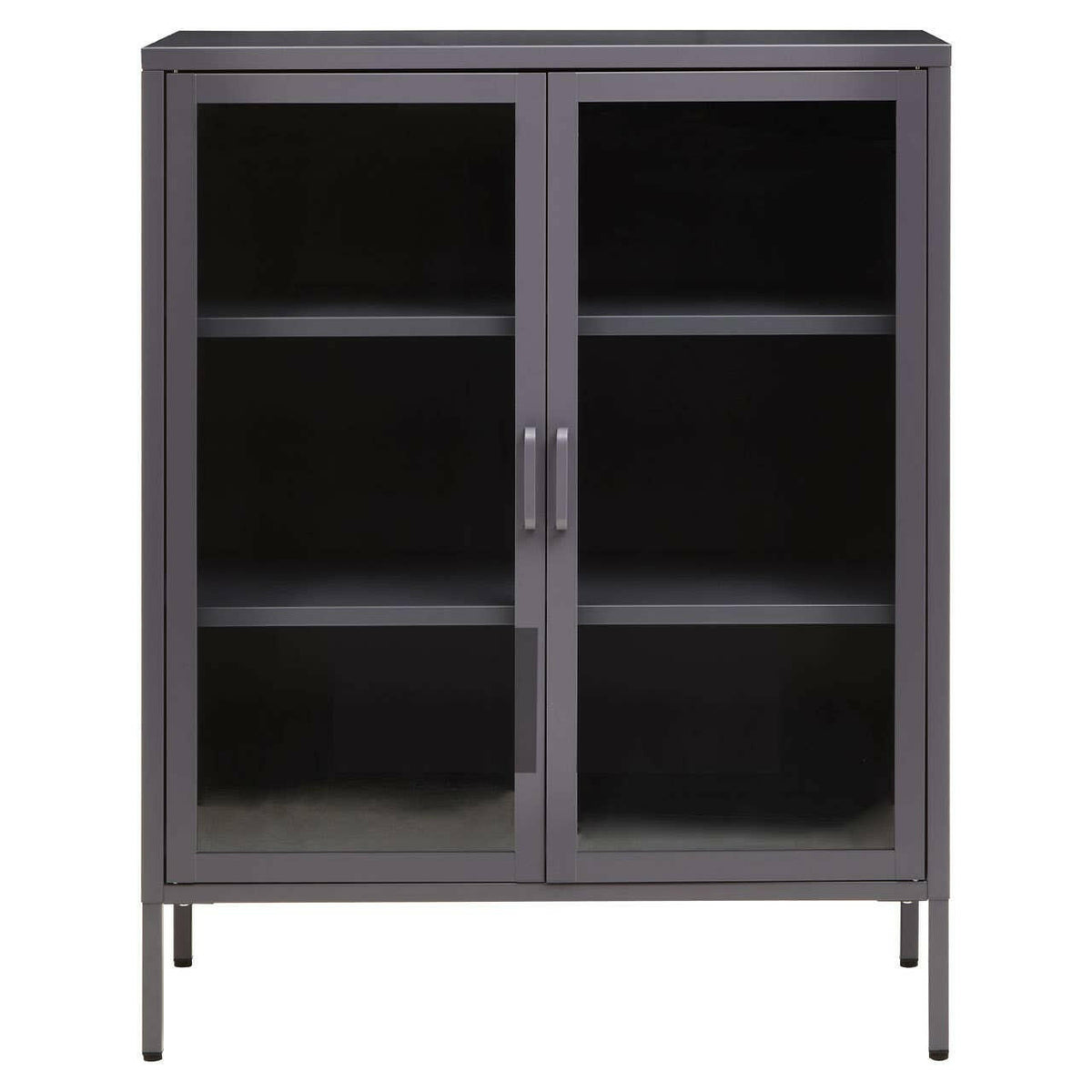Acier Two Door Grey Cabinet.