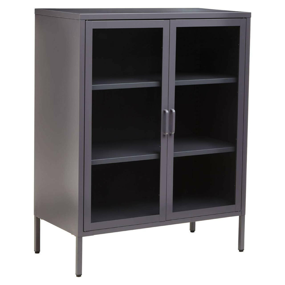 Acier Two Door Grey Cabinet.