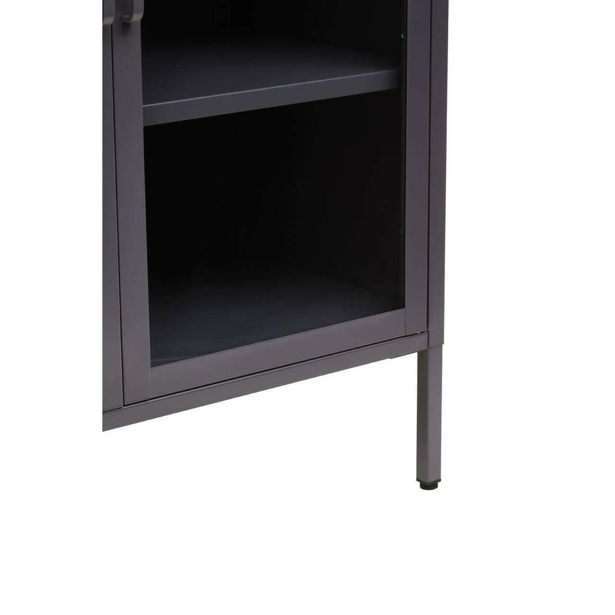 Acier Two Door Grey Cabinet.