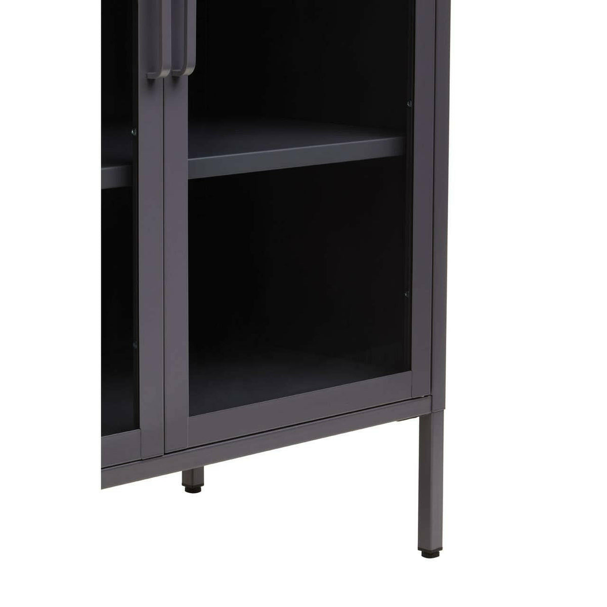 Acier Two Door Grey Cabinet.