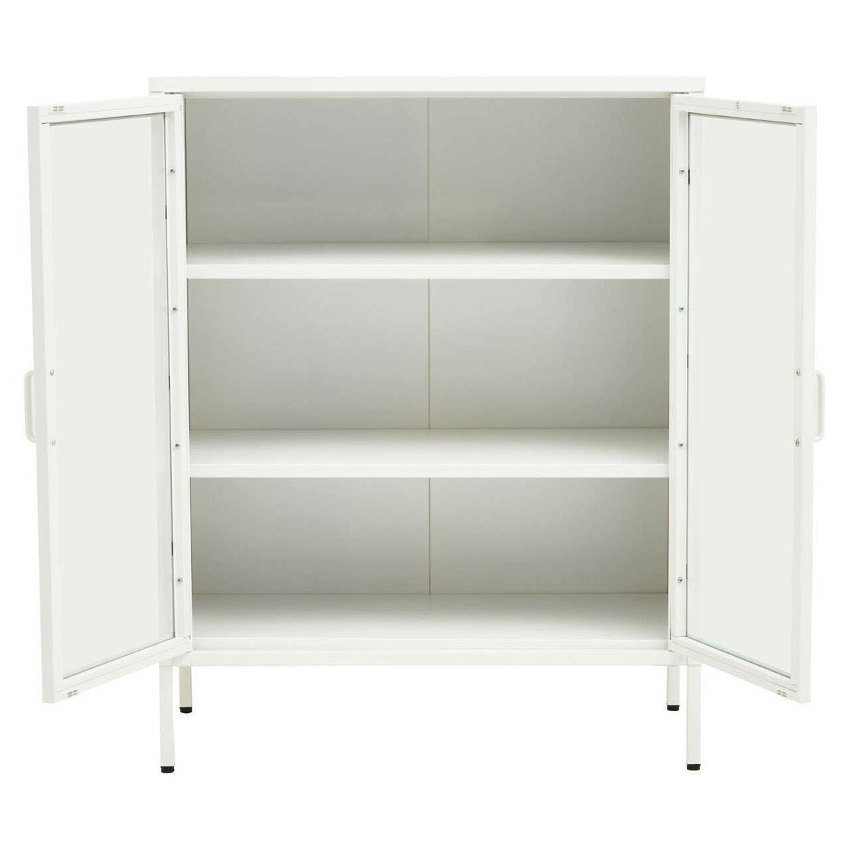 Acier Two Door White Cabinet.