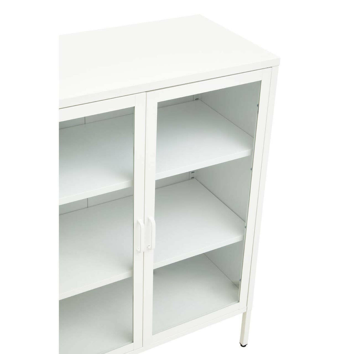 Acier Two Door White Cabinet.