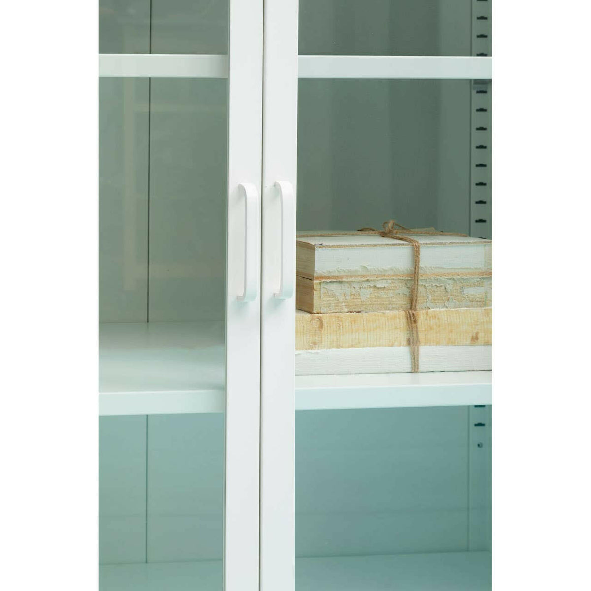 Acier Two Door White Cabinet.